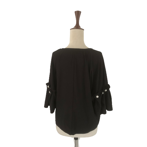 ZARA Black with Pearls Blouse | Gently Used |