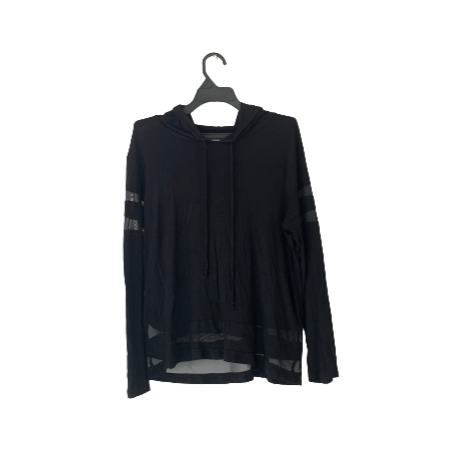 Occassion Black Hoodie Top