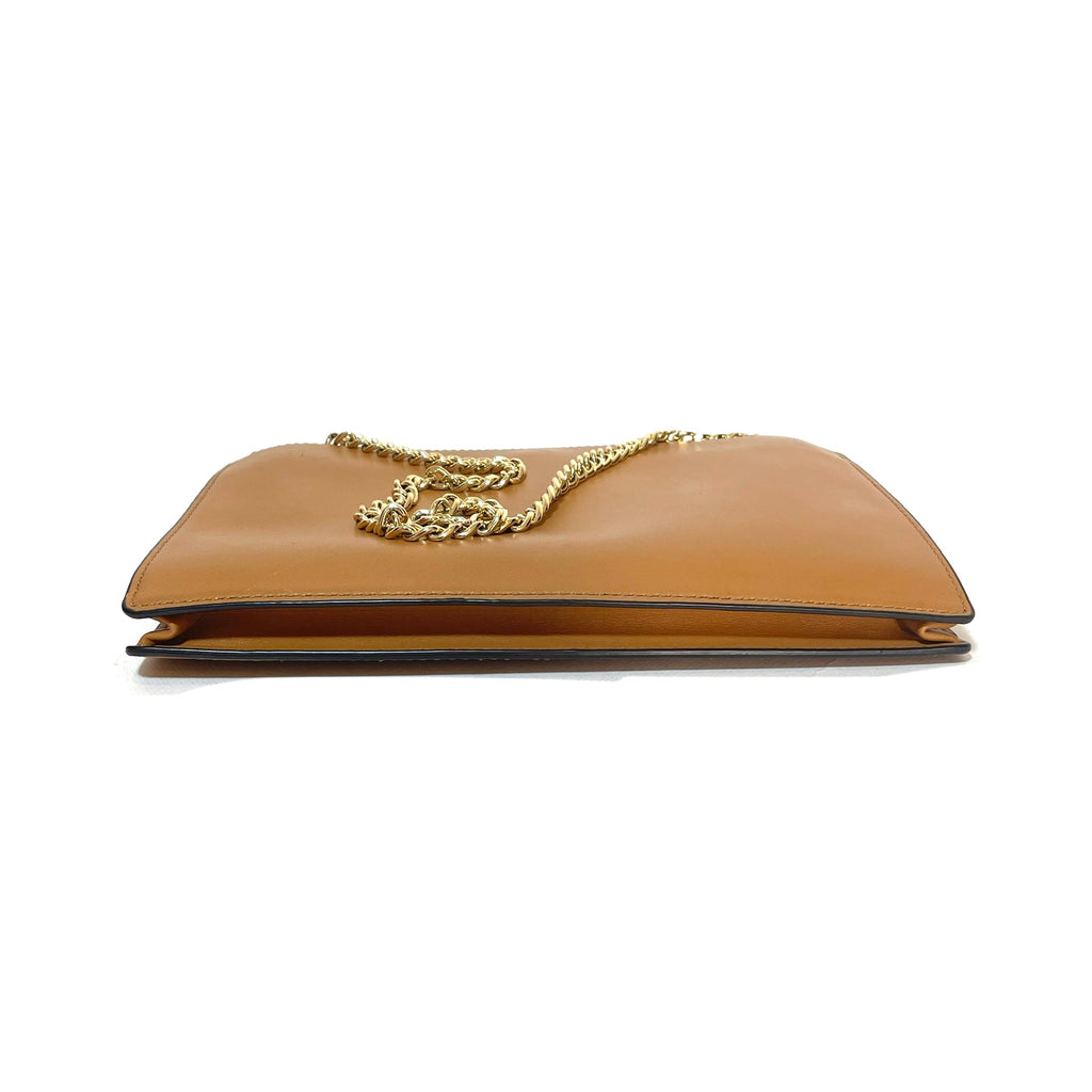 Michael Kors Tan Leather Envelope Convertible Clutch | Pre Loved |