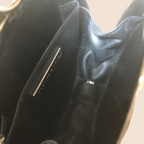 Charles & Keith Round Black Stars & Sequin Convertible Clutch | Pre Loved |