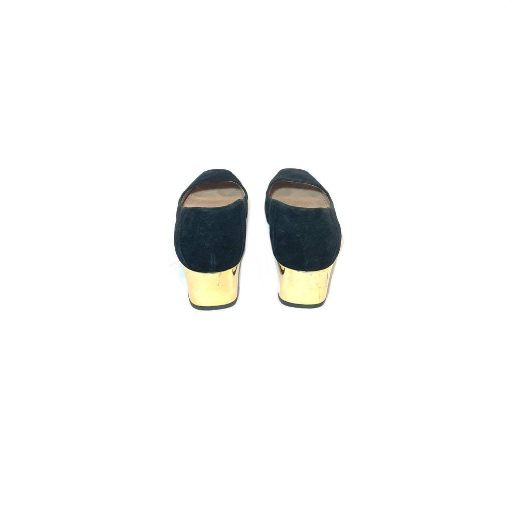 Tory Burch Black Suede Pumps | Pre Loved |