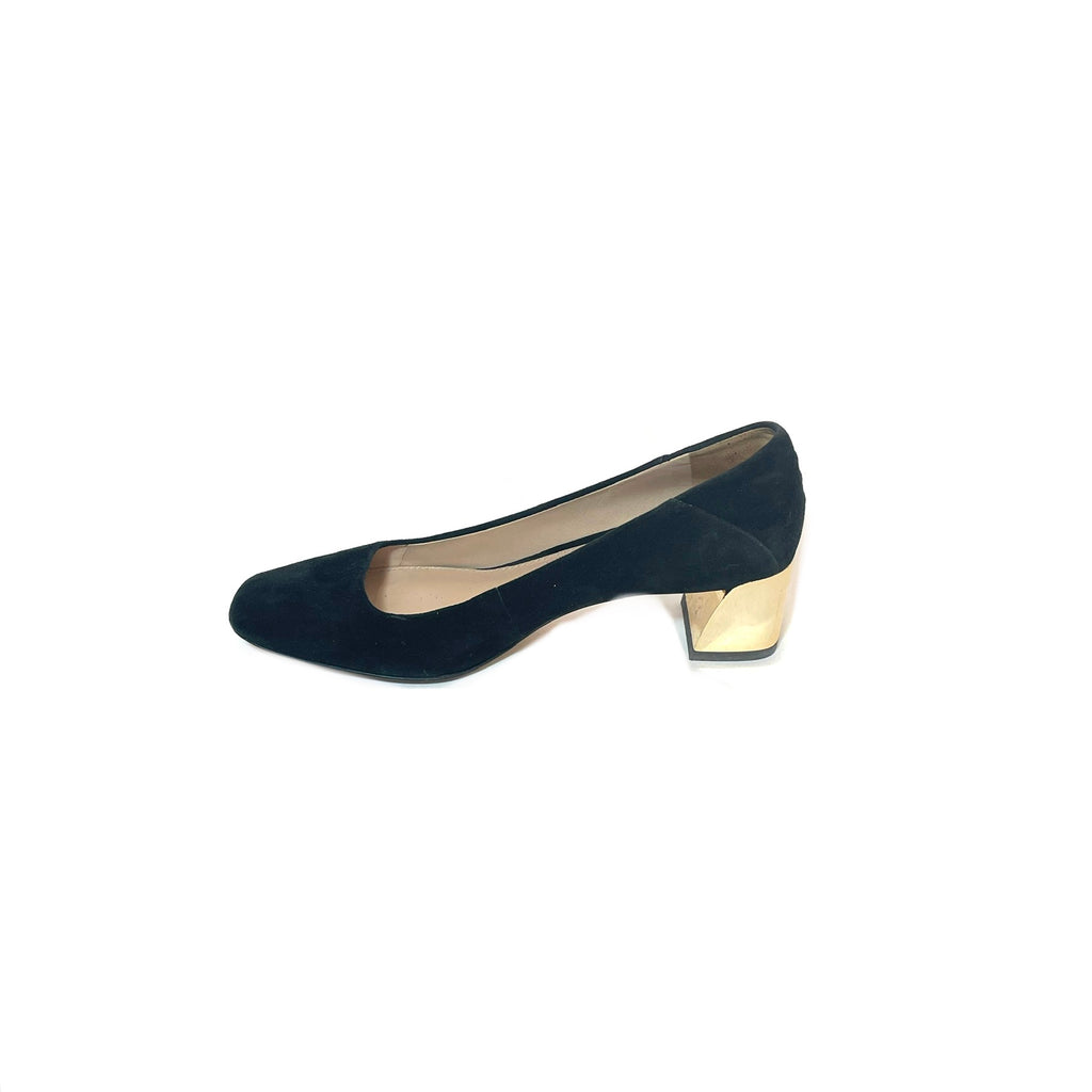 Tory Burch Black Suede Pumps | Pre Loved |