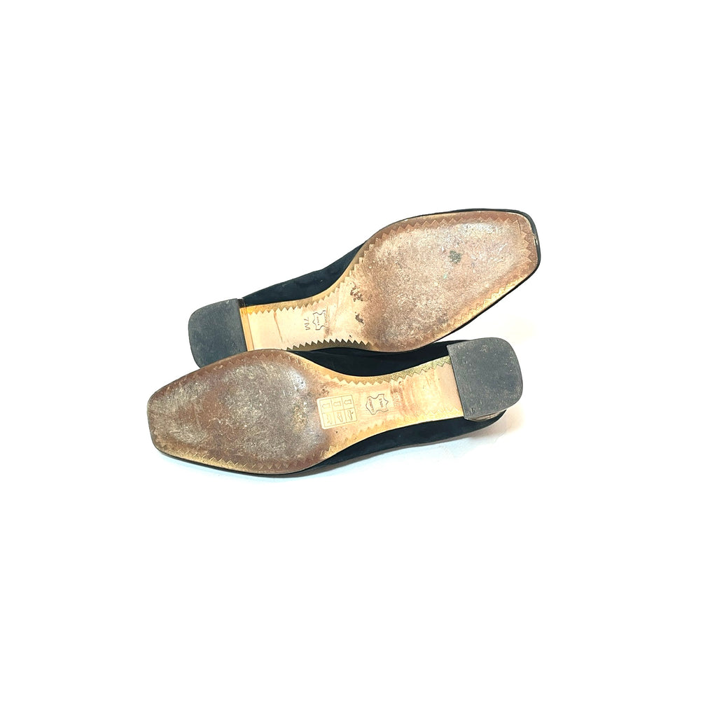 Tory Burch Black Suede Pumps | Pre Loved |