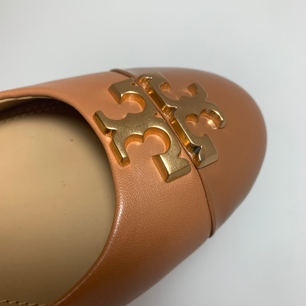 Tory burch Tan Leather 'Everly' Cap-toe Pumps | Brand New |