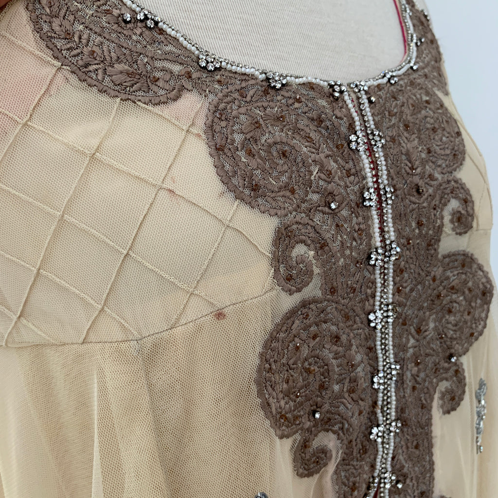 Sanya Muneer Embroidered Beige Outfit (3 Piece)