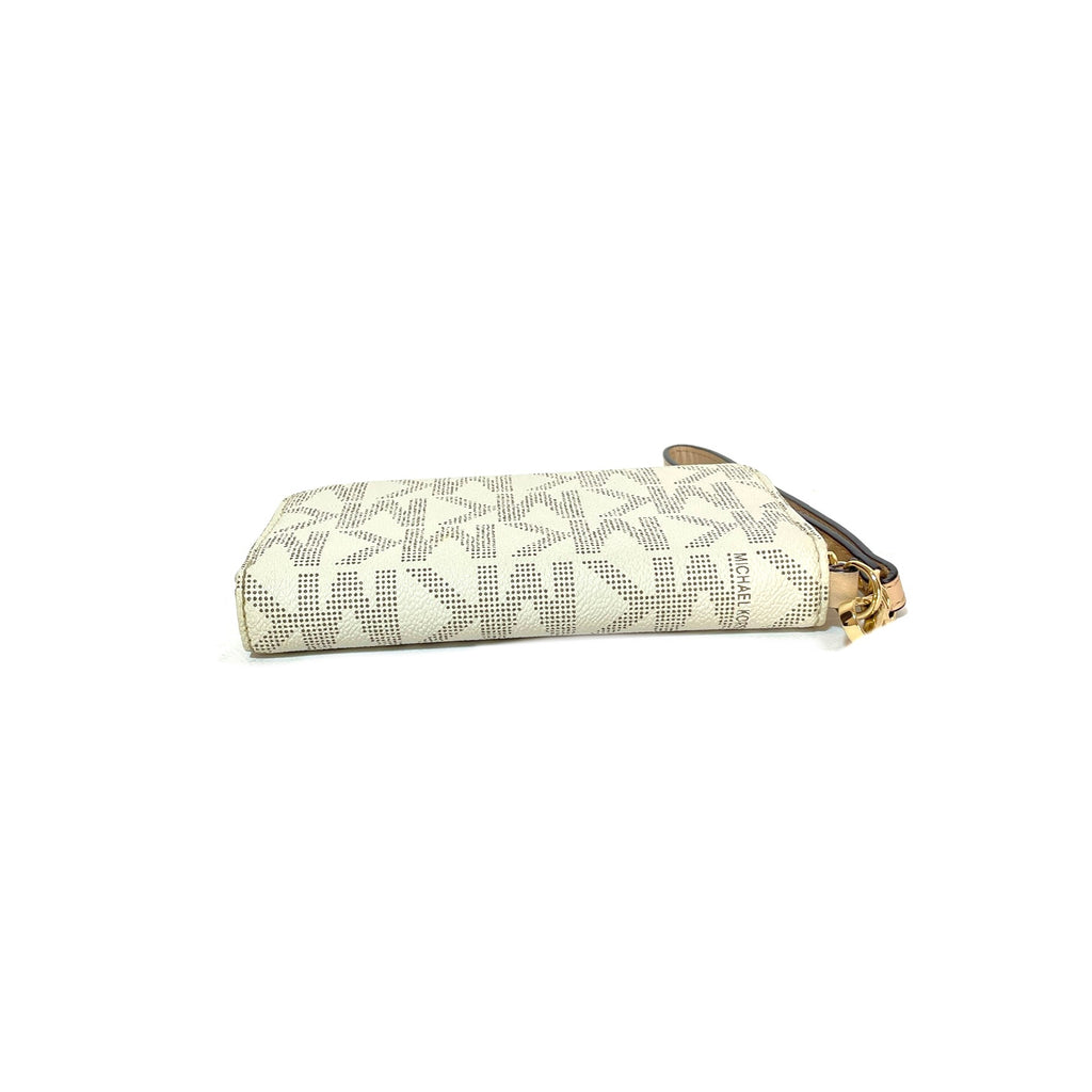 Michael Kors Vanilla Monogram Wristlet | Gently Used |