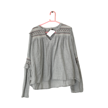 ZARA Grey Long-sleeved Top