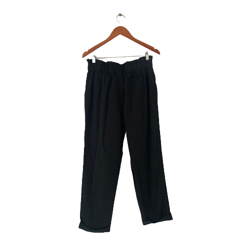 Mango Black Ruffle Cuffed Pants | Gently Used |