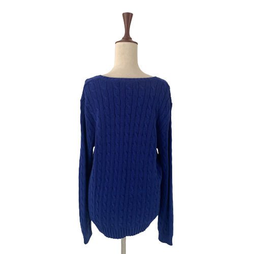 Polo Ralph Lauren Blue Cable Sweater | Gently Used |
