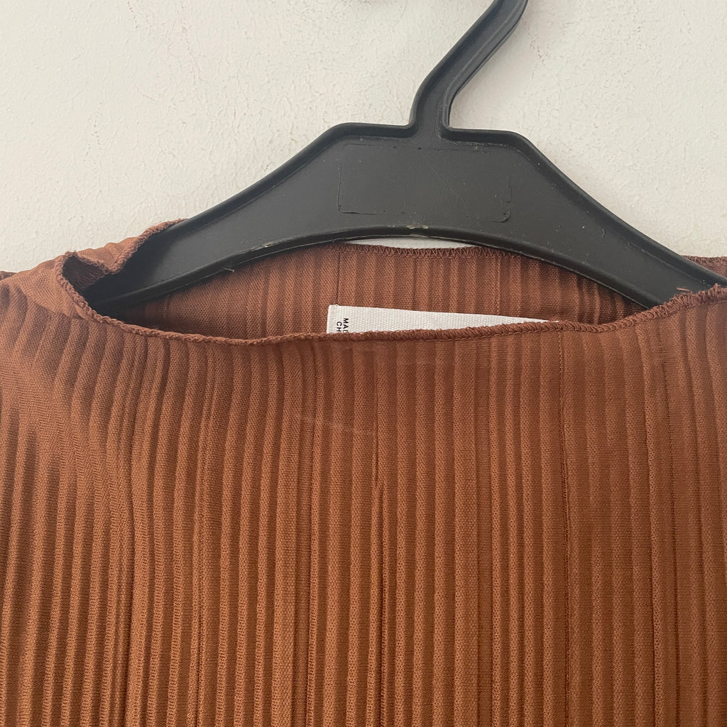 Mango Brown Pleated Co-Ord Set | Pre Loved |