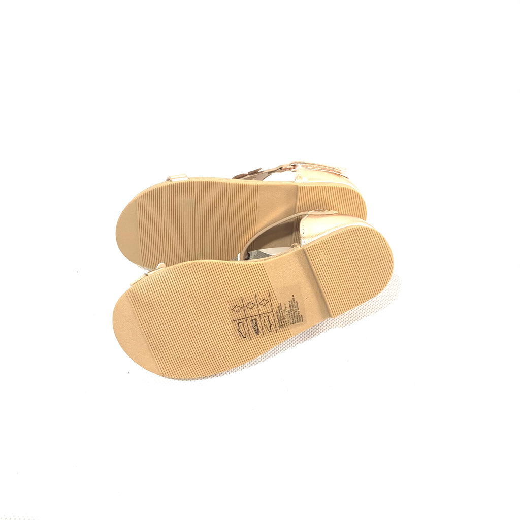 H&M Girl's Gold Floral Sandals | Brand New |