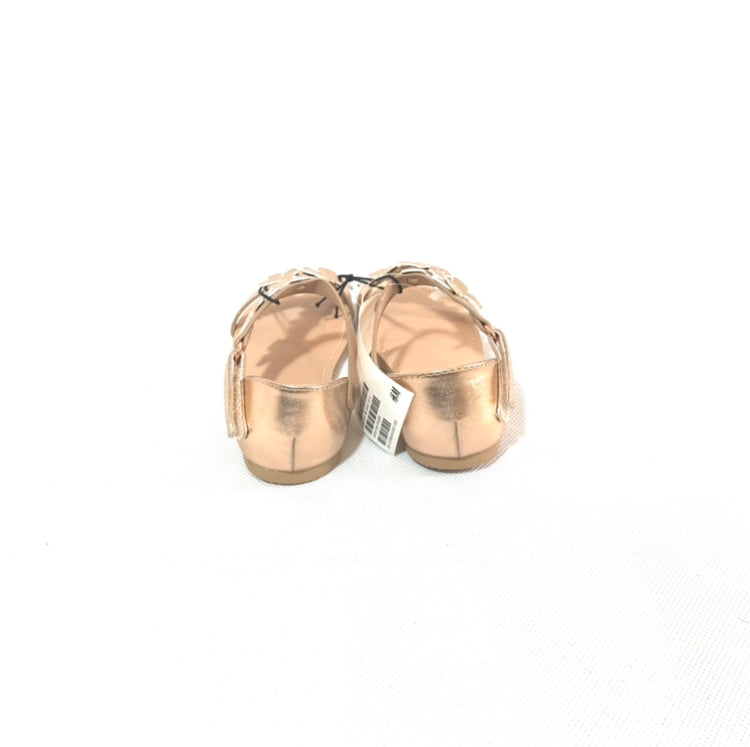 H&M Girl's Gold Floral Sandals | Brand New |