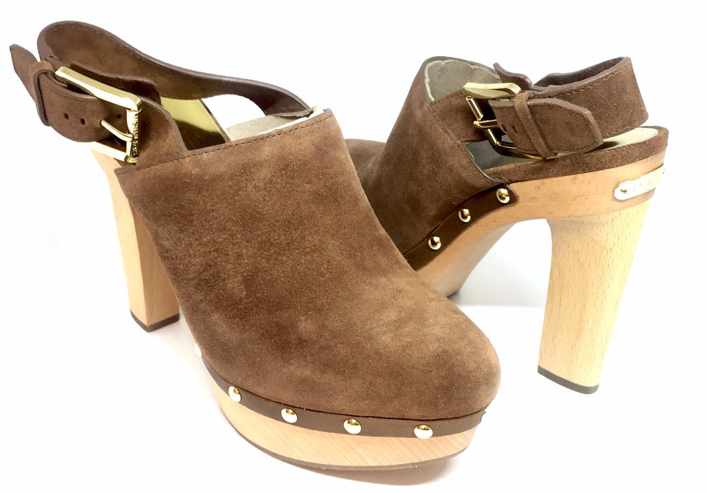 Michael Kors 'Beatrice' Sling Suede Clogs | Brand New |
