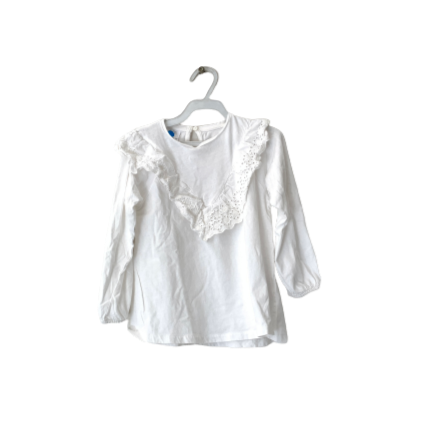 ZARA White Long-sleeved Shirt (7 years)