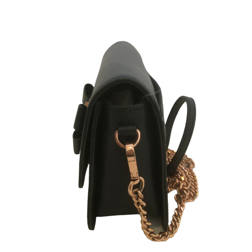 Ted Baker Black Leather Bow Detail Crossbody Bag | Pre Loved |