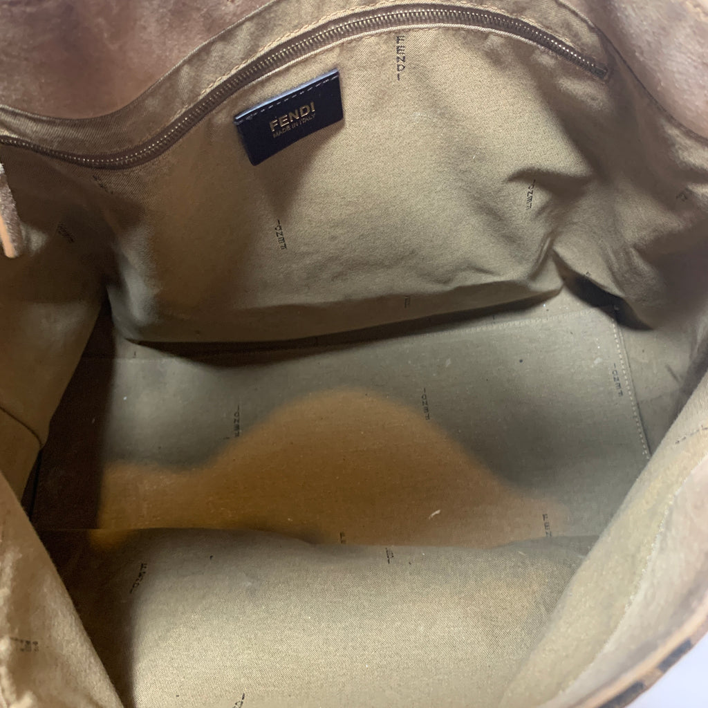 Fendi Large Brown Signature Zucca Monogram Tote | Gently Used |