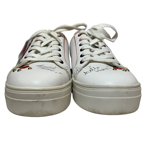 ALDO Graffiti White Sneakers | Pre Loved |