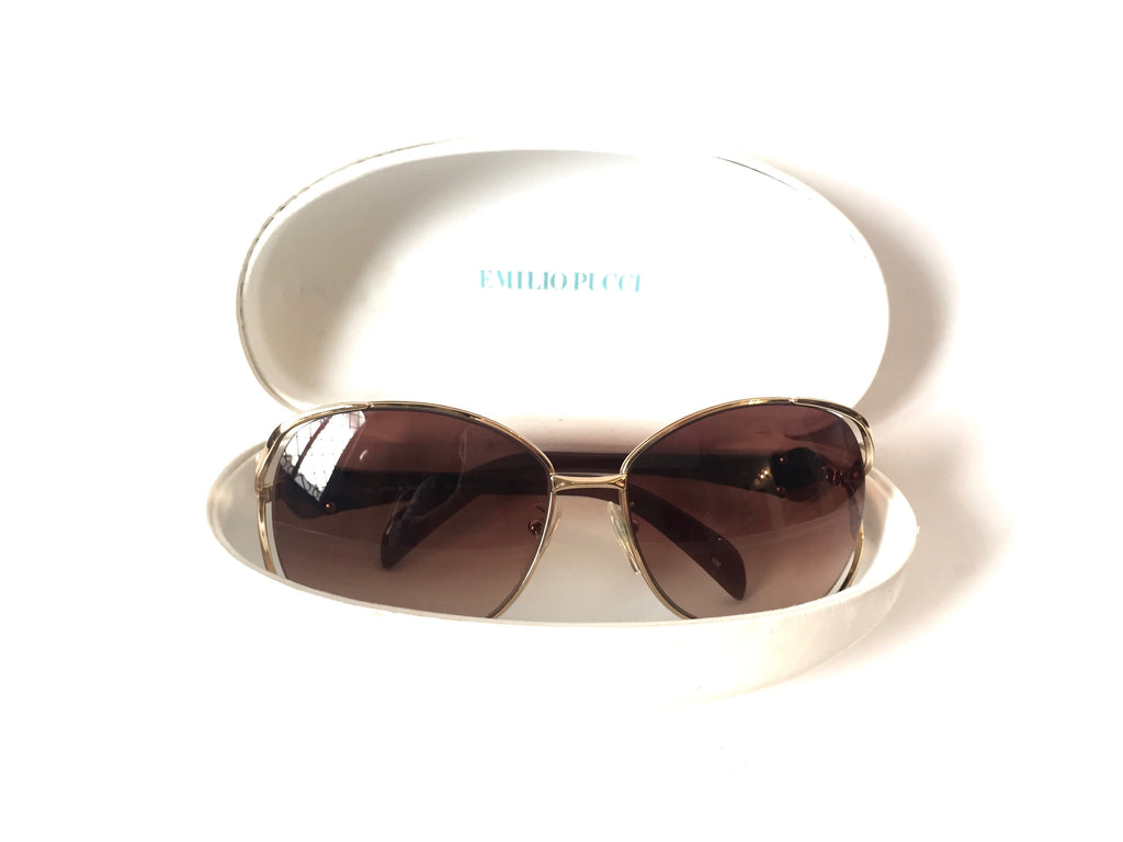 Emilio Pucci EP129S Gold Sunglasses | Pre Loved |