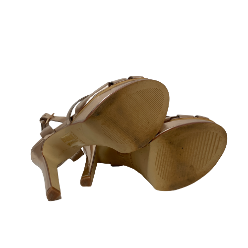 ALDO Rose-gold Strappy Platform Heels | Gently Used |