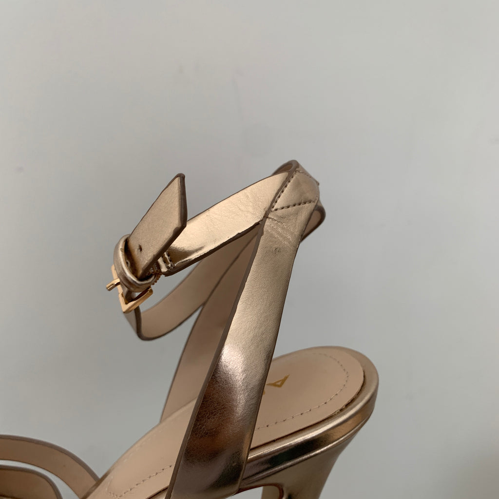 ALDO Rose-gold Strappy Platform Heels | Gently Used |