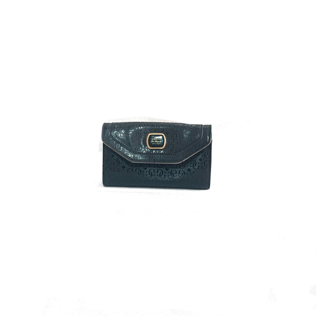 Guess Black Monogram Wallet-on-Chain | Gently Used |