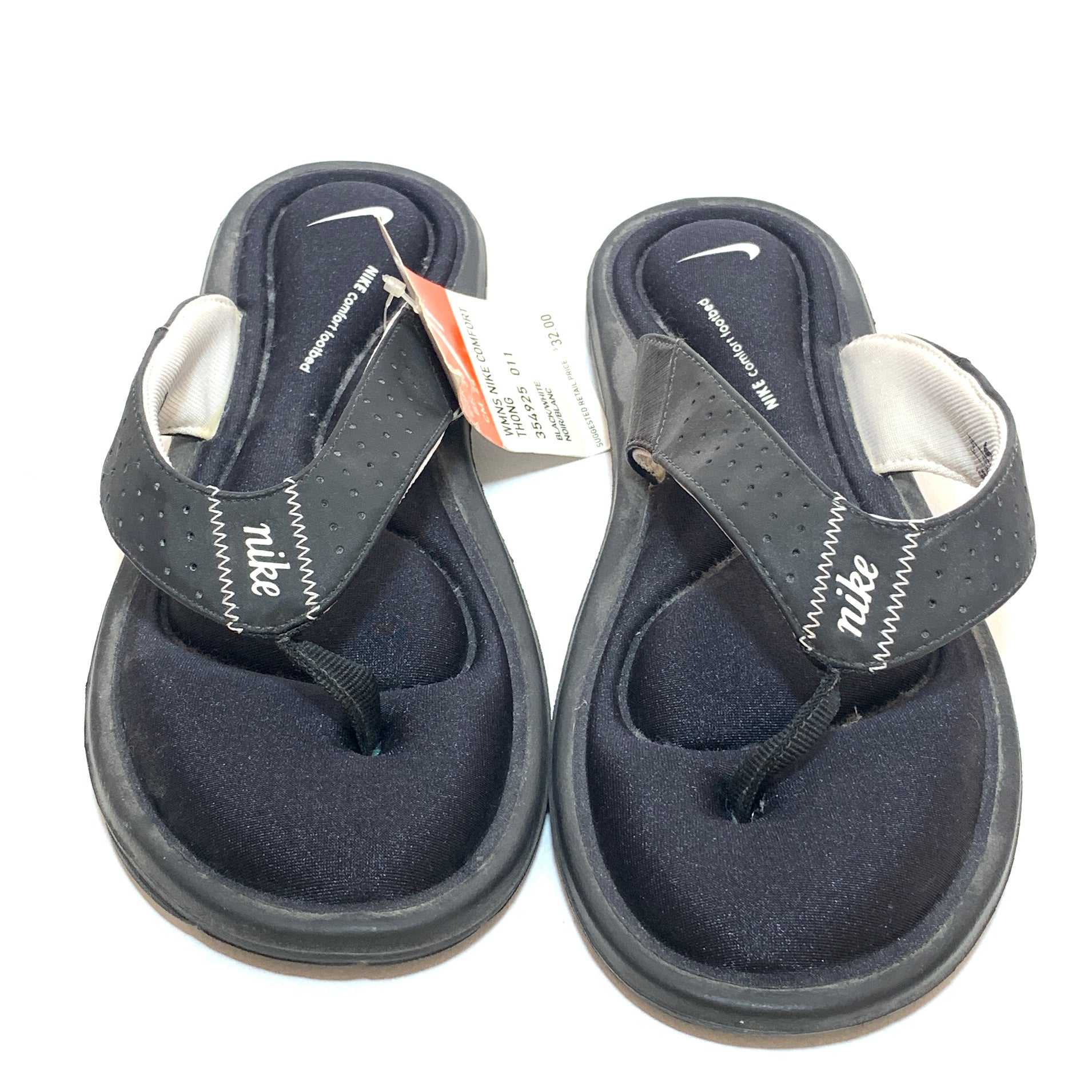 nike black womens flip flops