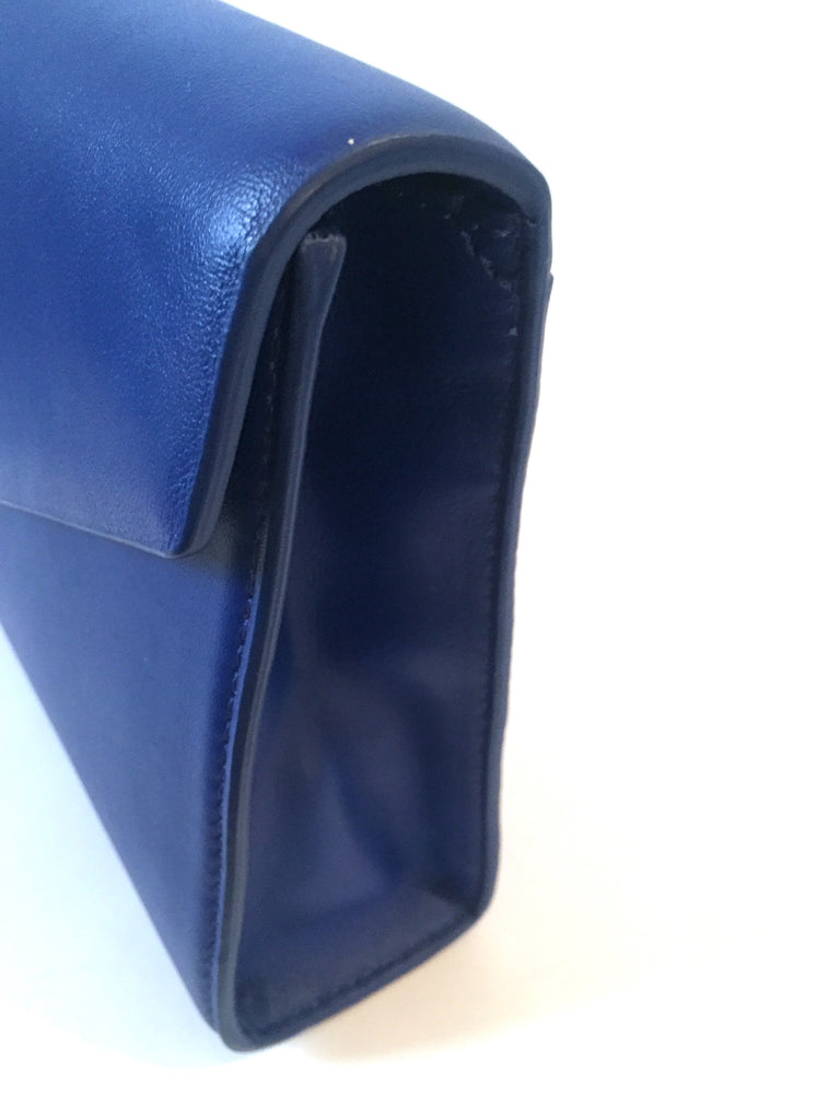 DKNY 'Heavy Nappa Leather' Cobalt Blue Clutch | Brand New | - Secret Stash