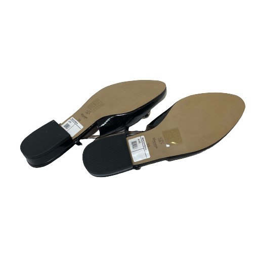 DUNE Black Patent 'Cambria' Sling-Back Mules | Brand New |