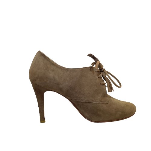 Jasper Conran Khaki Suede Lace-up Heels | Gently Used |