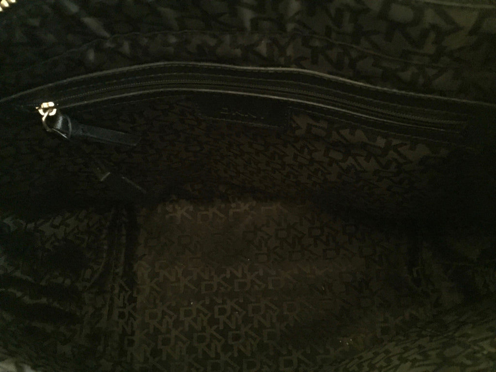 DKNY Dark Brown Leather Tote Bag | Gently Used | - Secret Stash