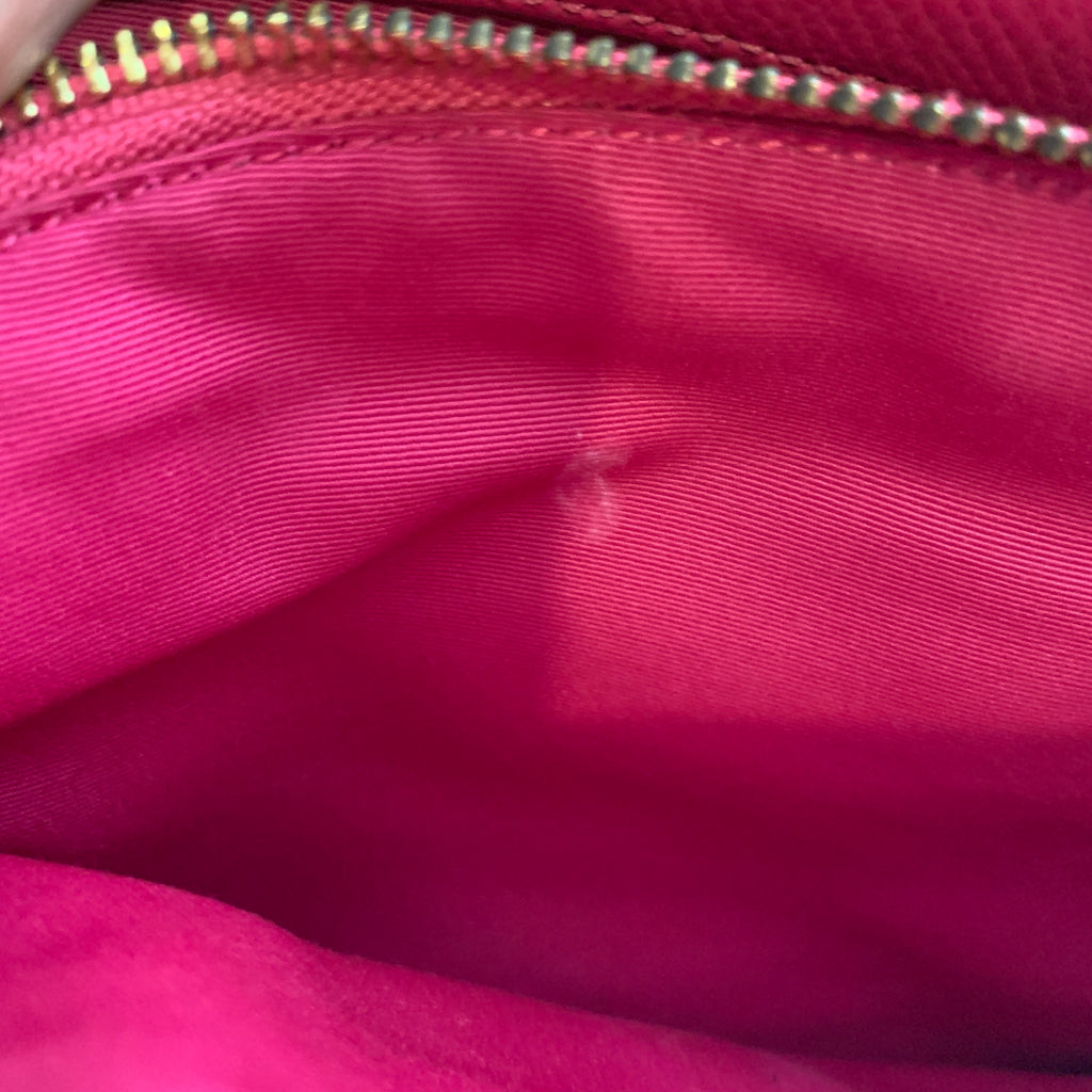 Coach Pink Pebbled Leather Double Zip Cross Body Bag | Gently Used |