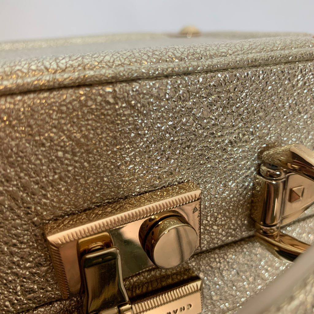 Charles & Keith Gold Metallic Box Bag | Gently Used |