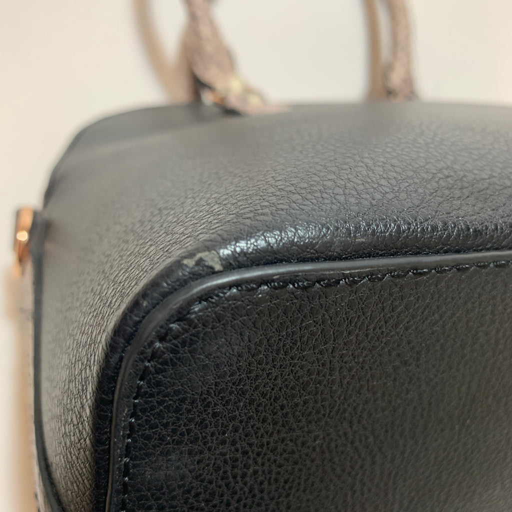 ALDO Black & Snakeskin Dome Tote | Gently Used |
