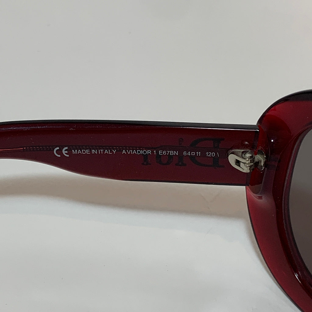 Dior 'Aviadior 1' Burgandy Sunglasses | Gently Used |