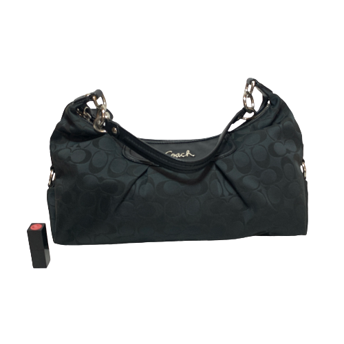Coach Black Monogram Shoulder Bag | Pre Loved |