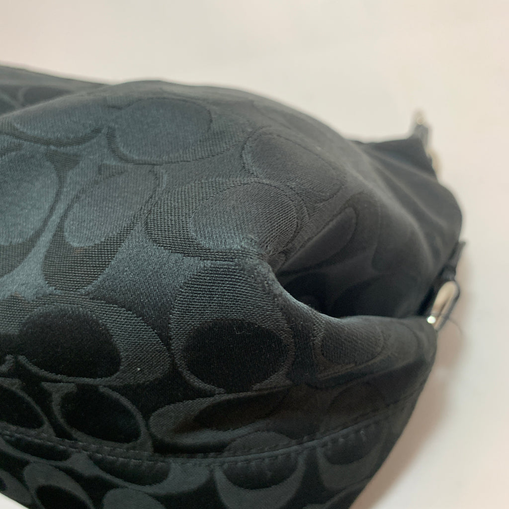 Coach Black Monogram Shoulder Bag | Pre Loved |