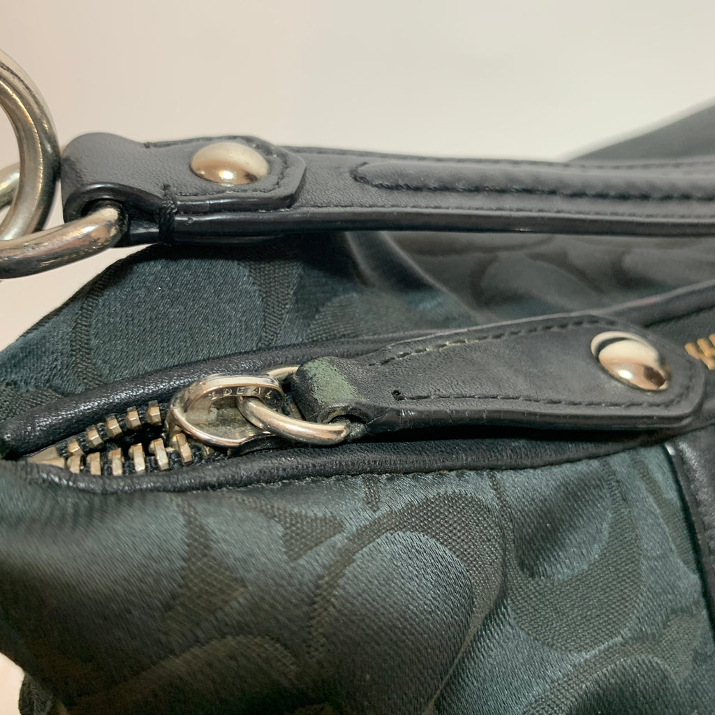 Coach Black Monogram Shoulder Bag | Pre Loved |