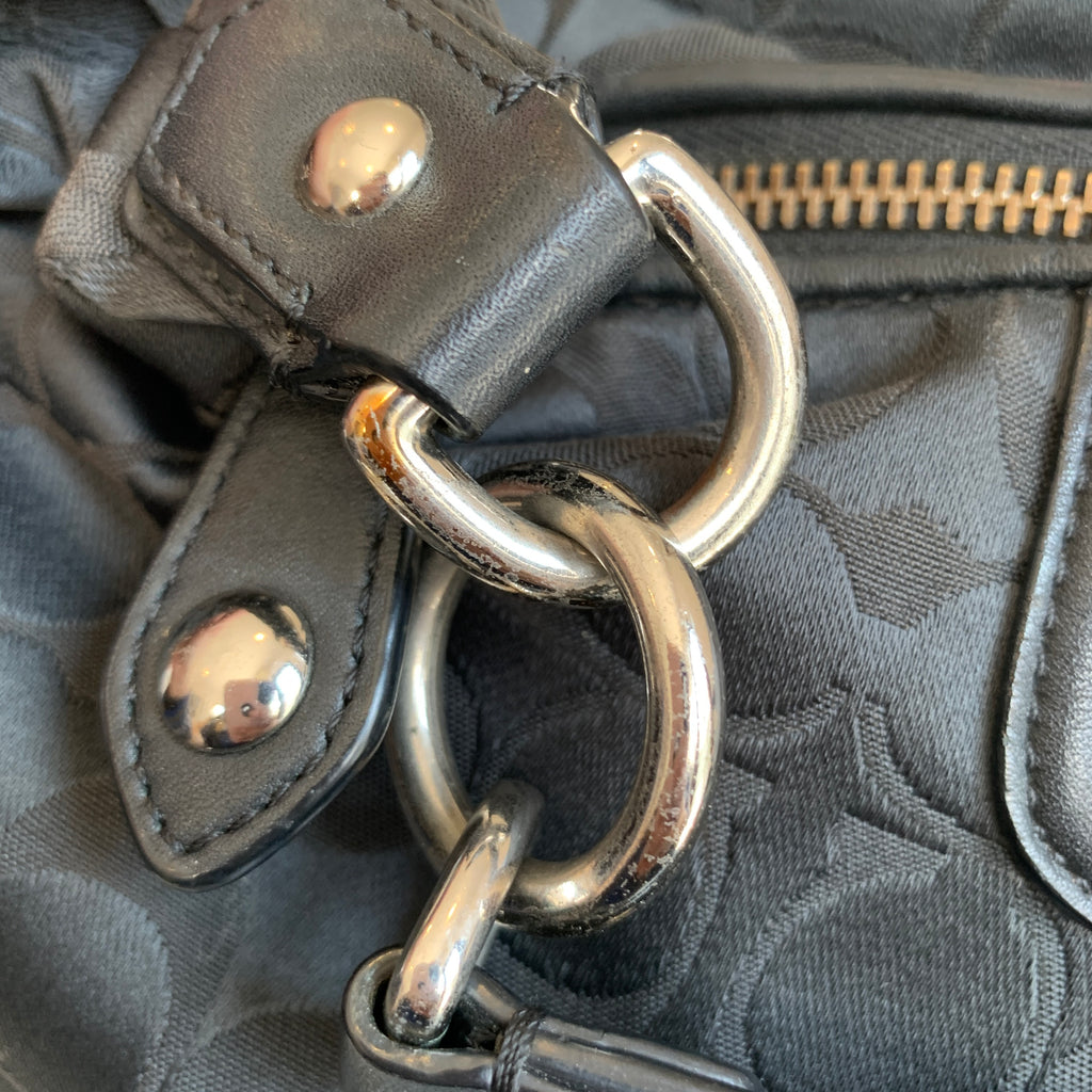 Coach Black Monogram Shoulder Bag | Pre Loved |