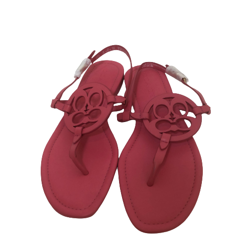 Coach Pink 'Jaci' Leather Sandals | Brand New |