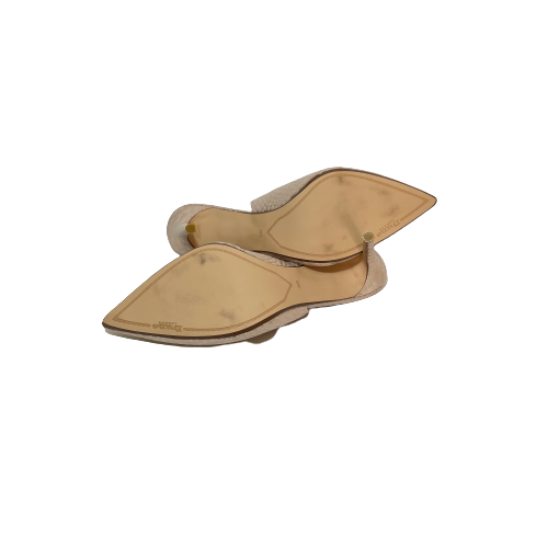 DUNE 'CARIE DI' Gold Reptile Sling-Back Pointed Pumps | Gently Used |