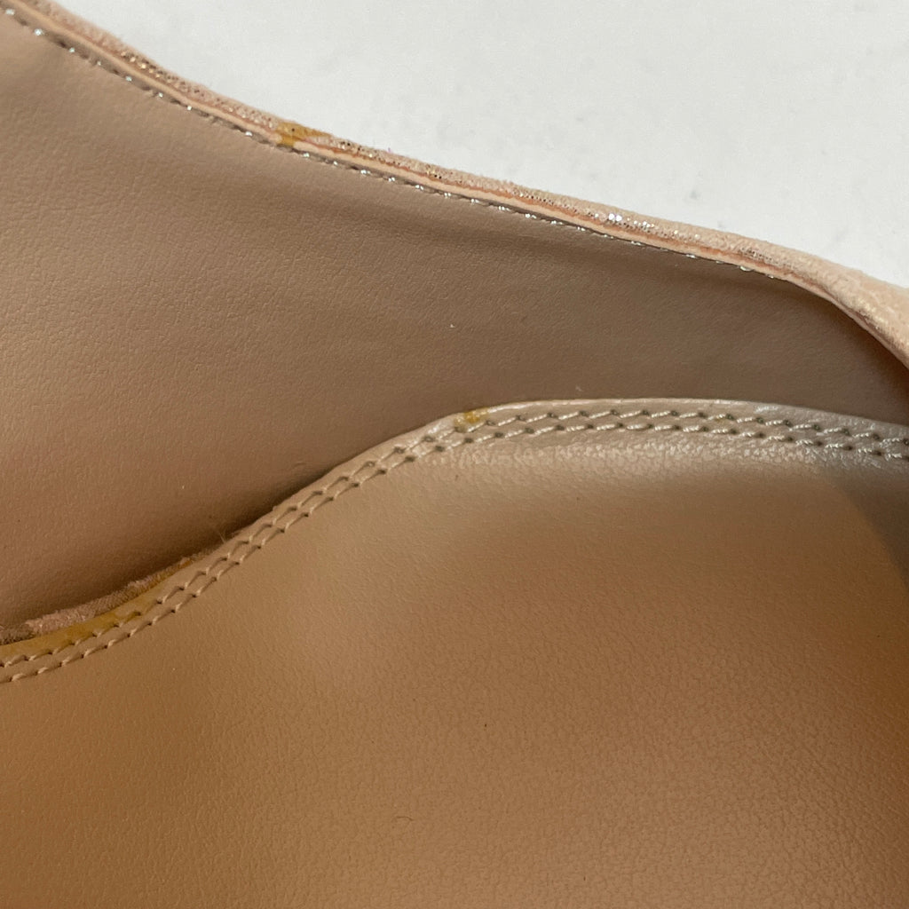 DUNE 'CARIE DI' Gold Reptile Sling-Back Pointed Pumps | Gently Used |