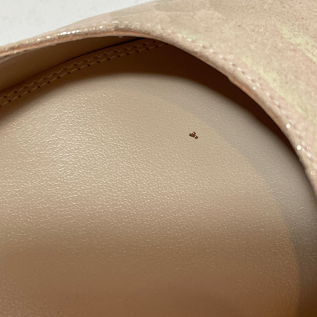 DUNE 'CARIE DI' Gold Reptile Sling-Back Pointed Pumps | Gently Used |