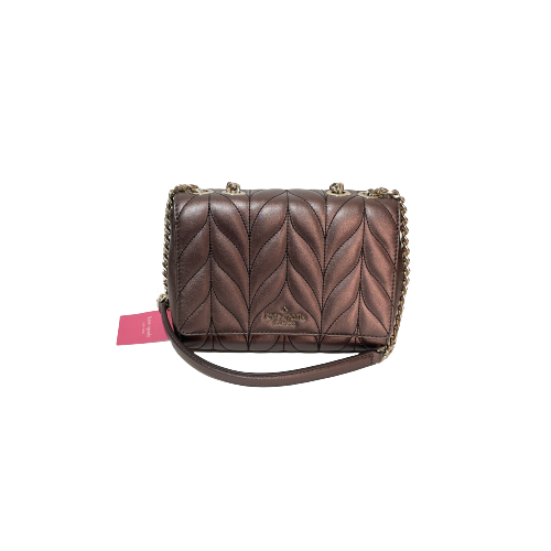 Kate Spade Mini Emelyn 'Briar Lane' Metallic Quilted Leather Shoulder Bag | Brand New |