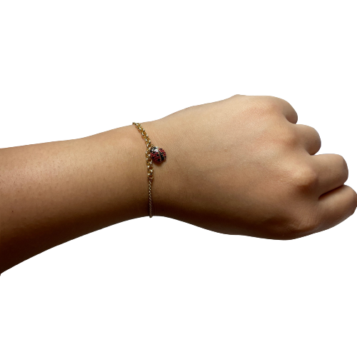 Swarovski Gold Lady Bug Bracelet | Brand New |