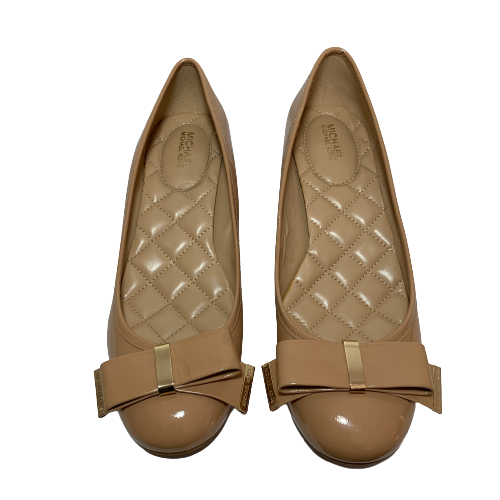 Michael Kors Beige 'Kiera' Ballet Flat Block Heel Pumps | Brand New |