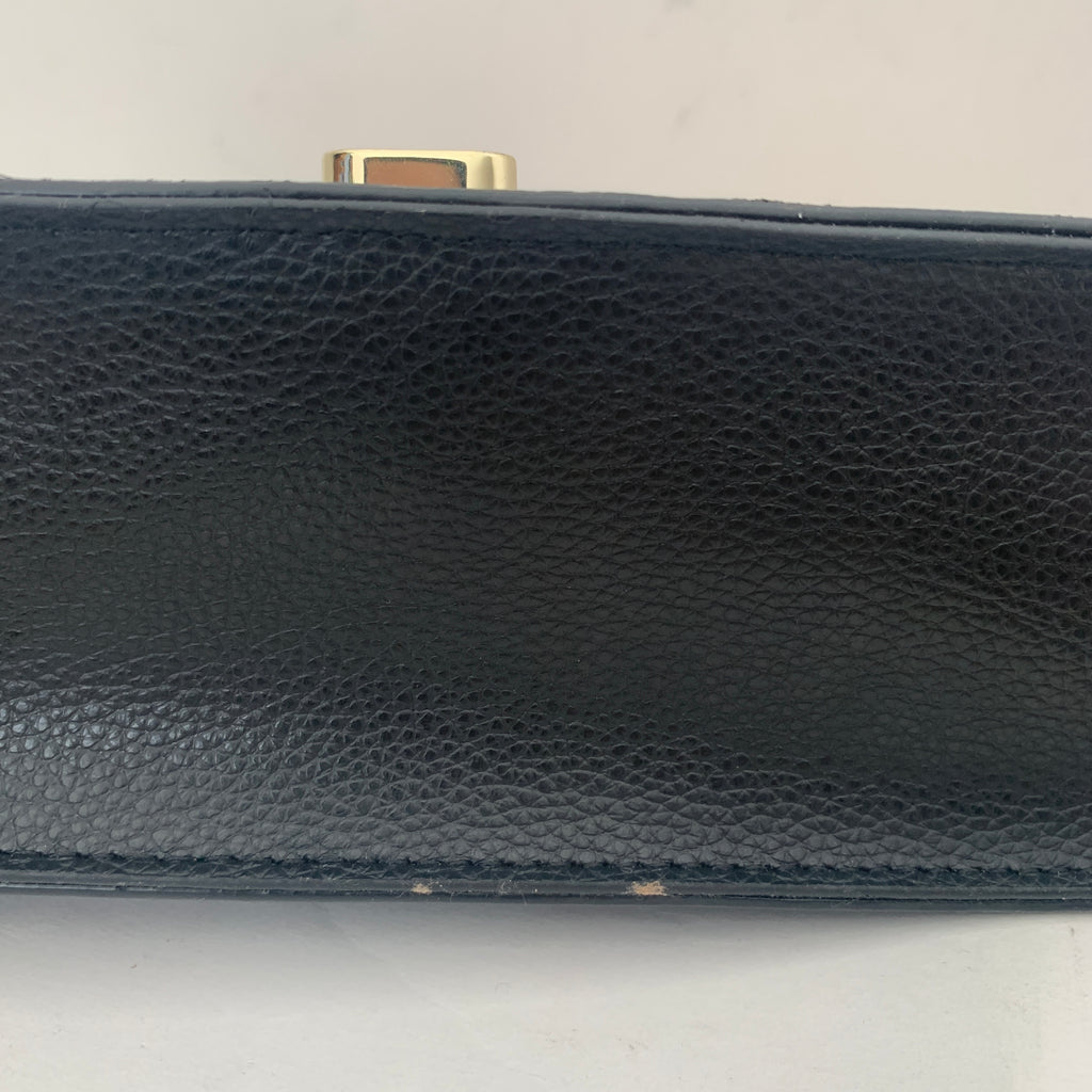 Karl Lagerfeld Black & Beige Thatched Flap Shoulder Bag | Brand New |