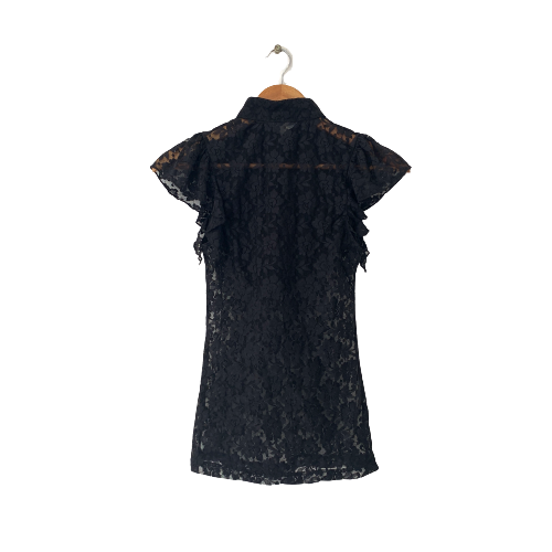 Forever 21 Short Sleeved Black Lace Top | Gently Used |