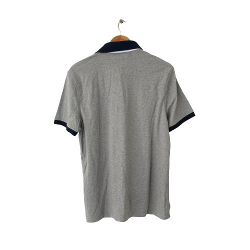 Tommy Hilfiger Men's Grey & Blue Polo Shirt | Brand New |