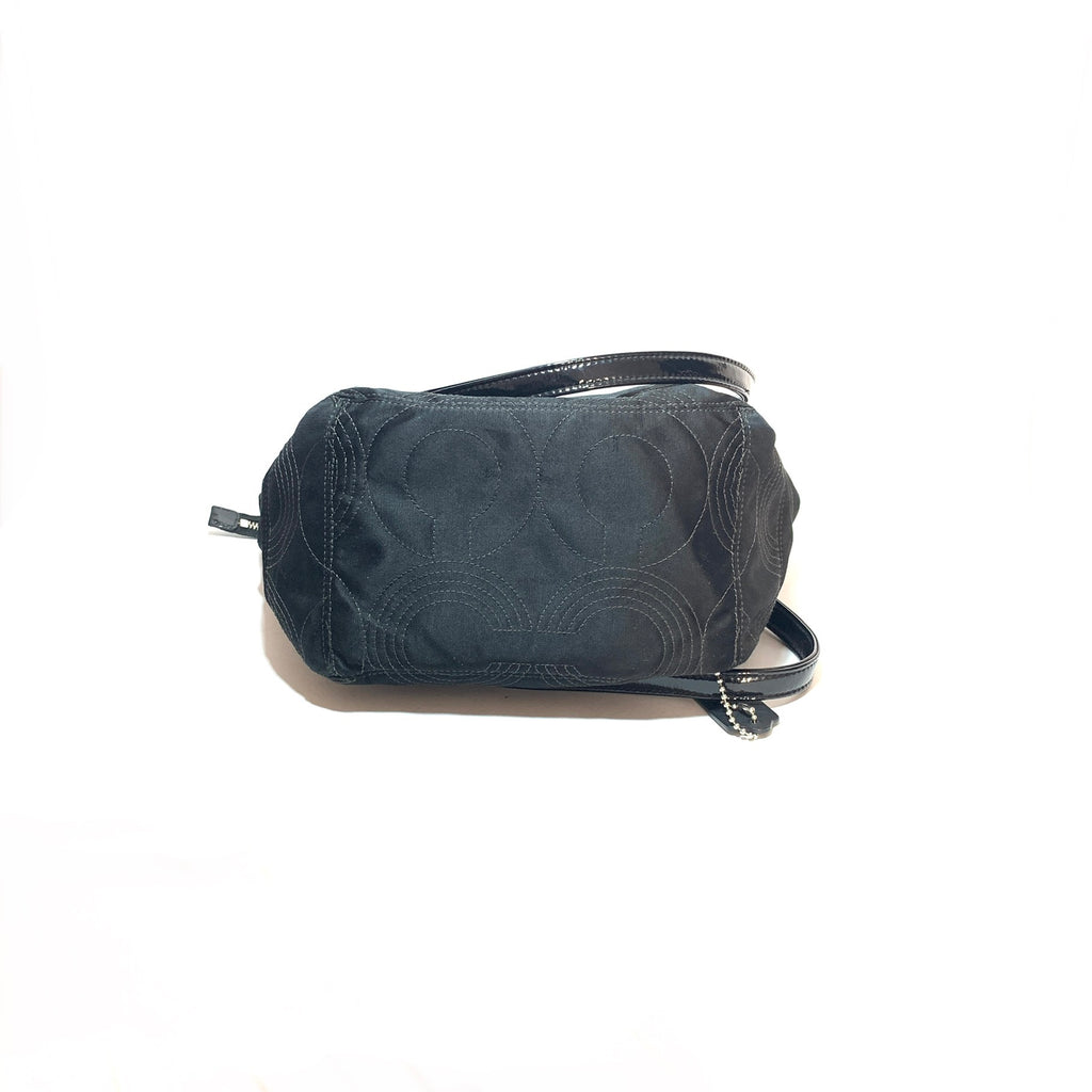 Coach Black Canvas Vintage Shoulder Bag | Pre Loved |