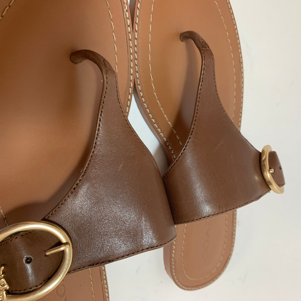Coach Tan Leather Sandals | Gently Used |